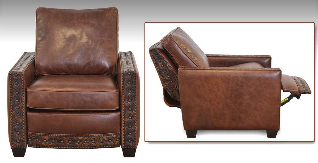 Jaxon Recliner Texas Home Tooled Leather