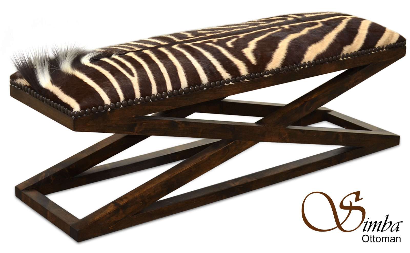 Safari Collection Simba Ottoman Zebra