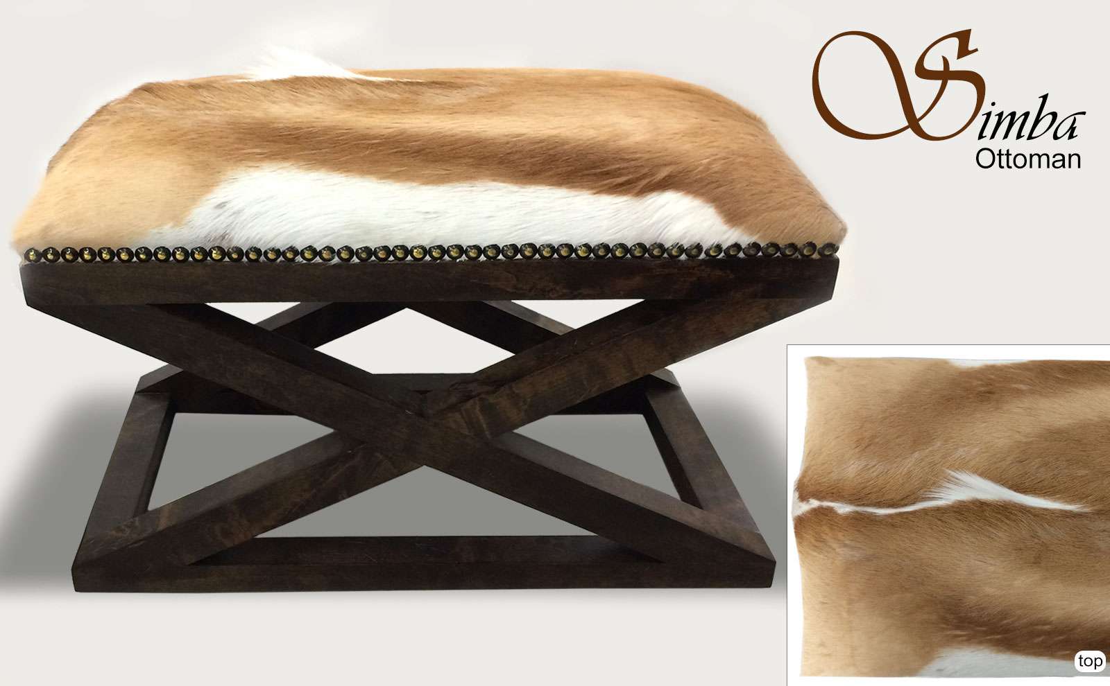 Safari Collection Simba Ottoman Springbok