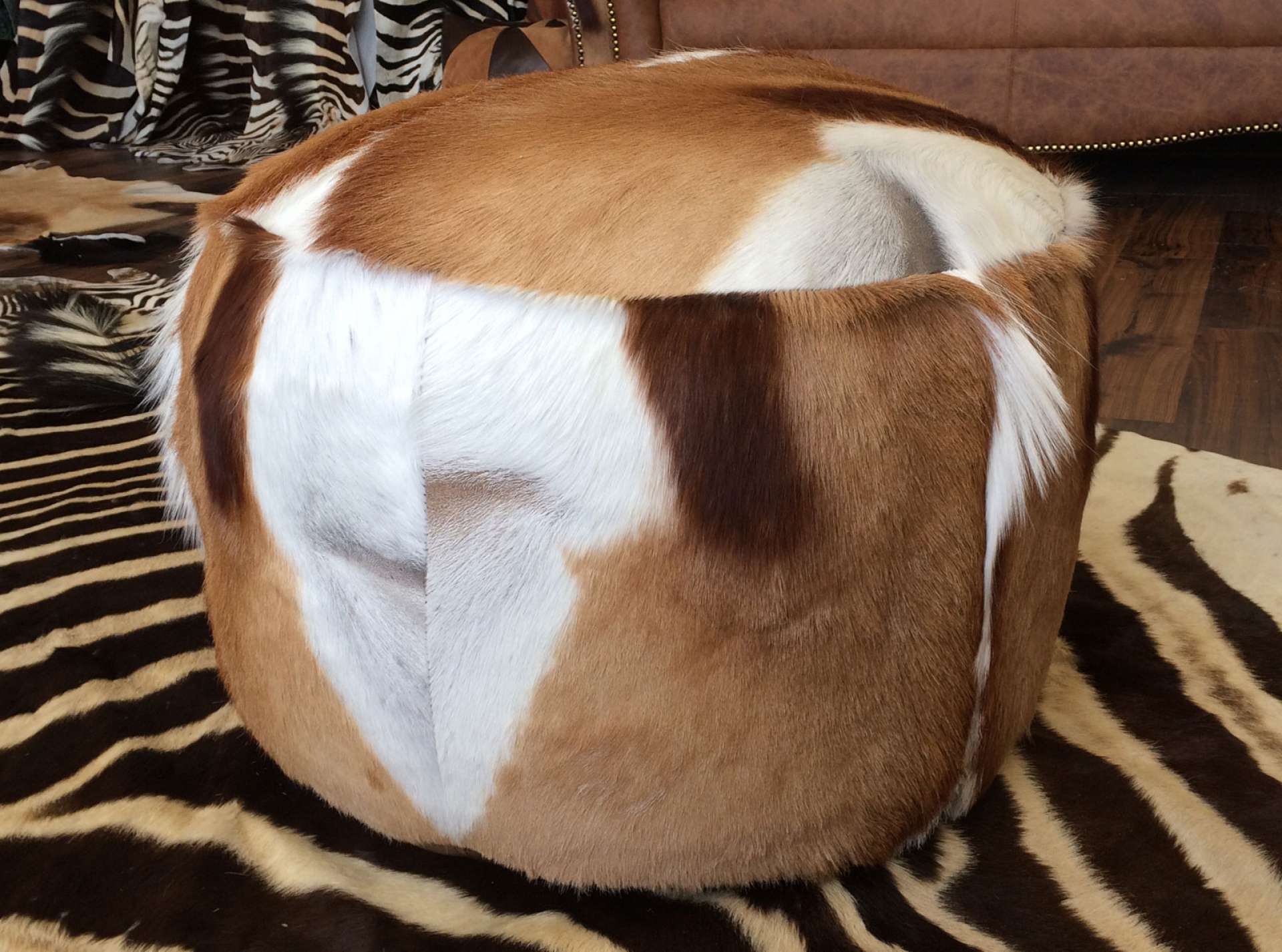 Safari Collection Pouf Ottoman Springbok